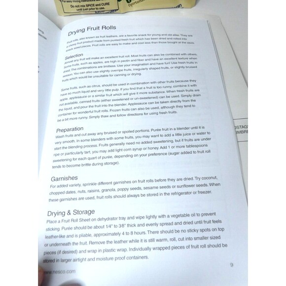 Nesco American Harvest Food Dehydrator Jerky Maker 4 Tray w Recipe & Instruction - Picture 10 of 12